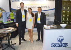 Florent Philippot CEO of ZGroup who install modular cross docking containers in the USA and cold storage and pre-cooling containers across South America with Camila Cubas and Jose Zabarburu.